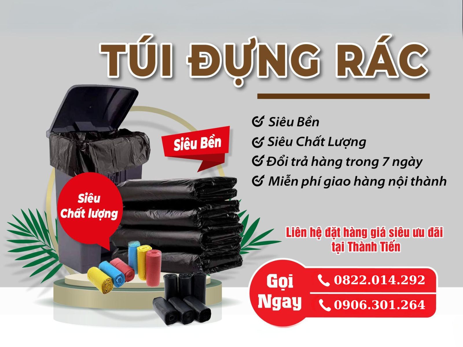 túi đựng rác giá rẻ chất lượng tại Bao Bì Thành Tiến