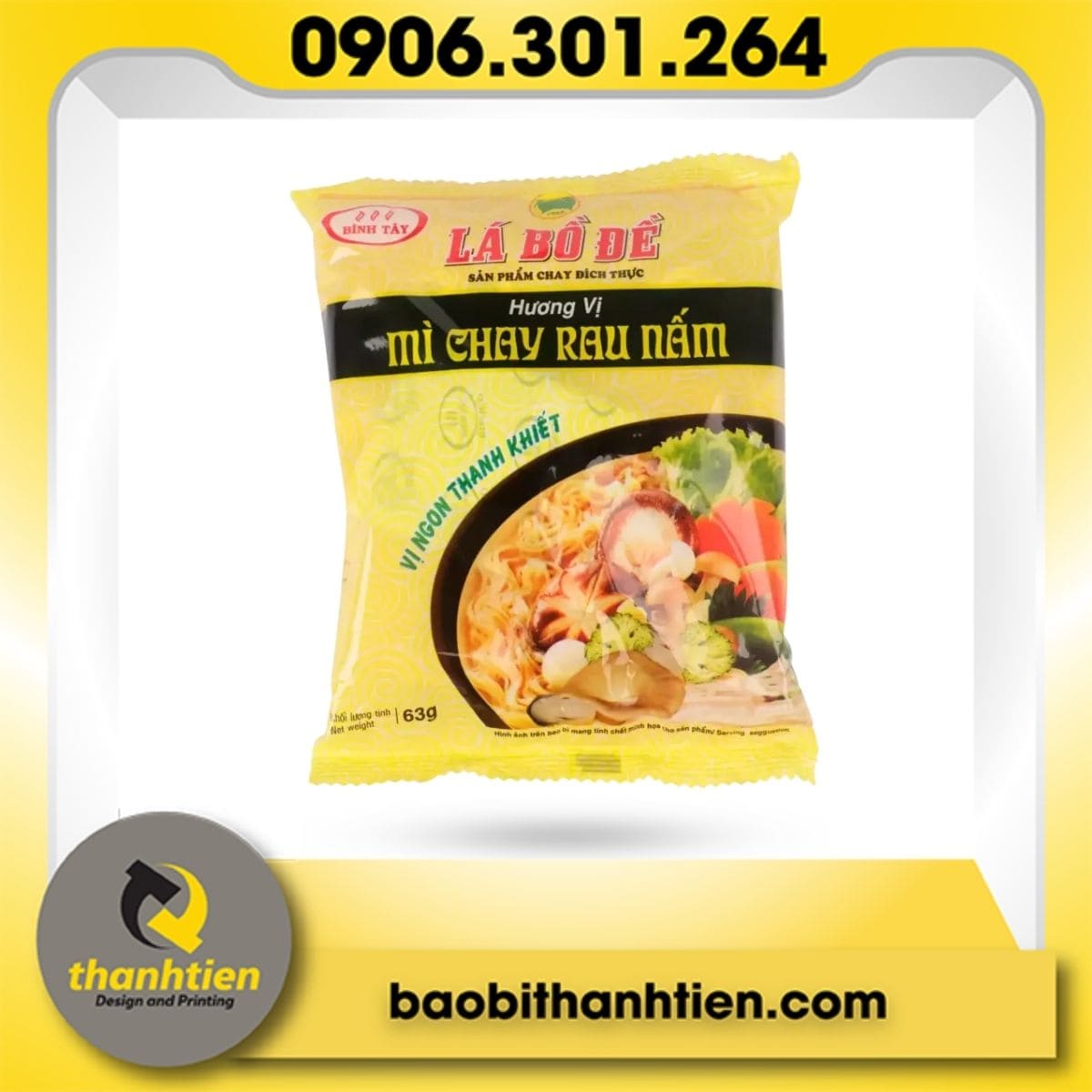 Bao Bì Mì Ăn Liền, Mì Gói