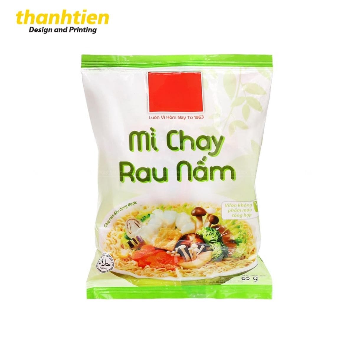 Bao bì mì chay rau nấm 