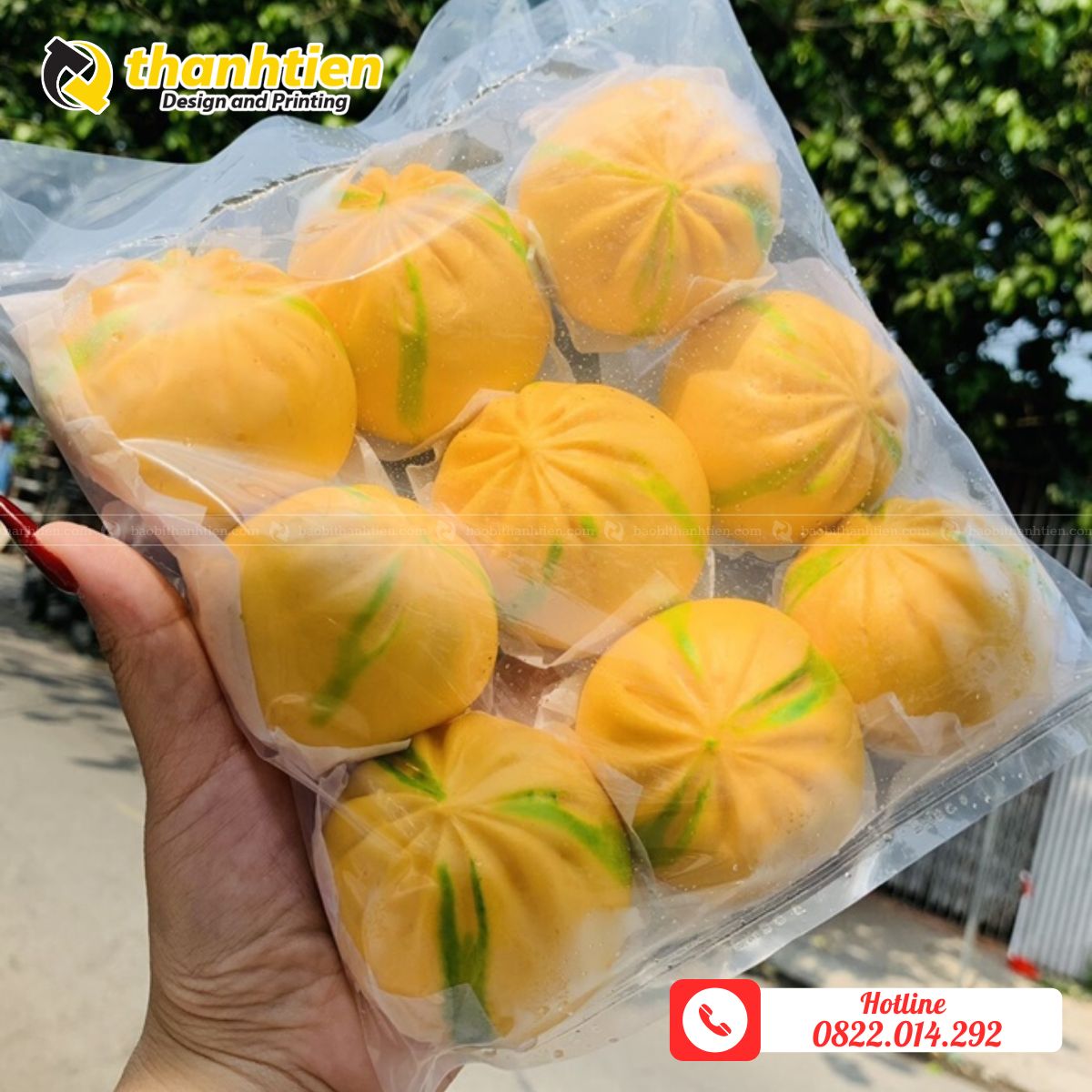 Bao bì hút chân không đựng bánh bao