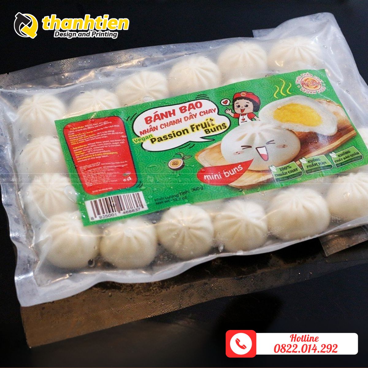Túi chân không đựng bánh bao