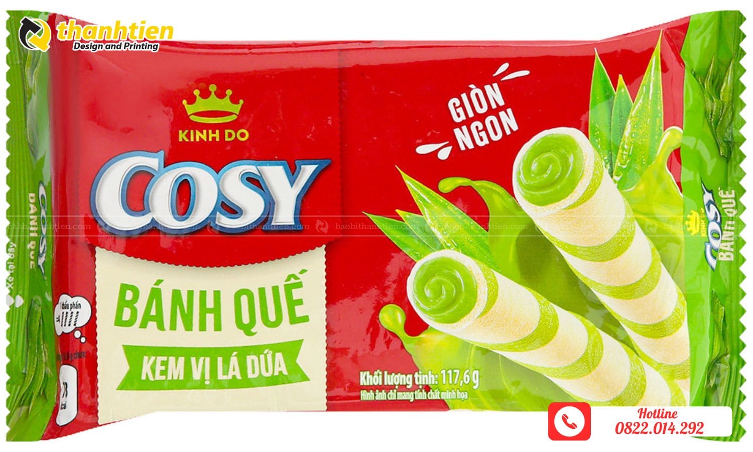 Bao bì đựng bánh quế đa dạng chất liệu