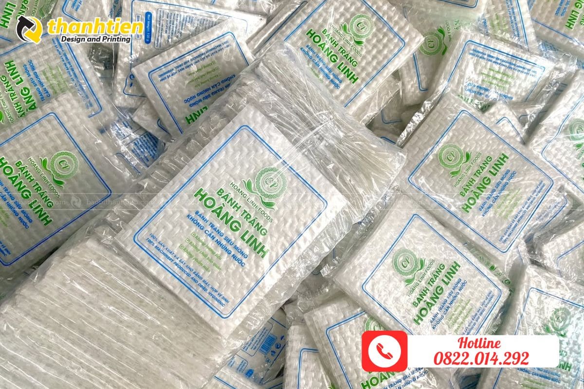 Mẫu bao bì đựng bánh tráng in ấn đẹp theo yêu cầu