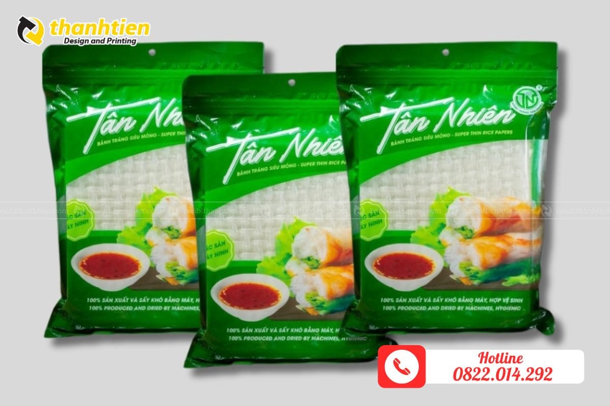 Bao bì đựng bánh tráng đa dạng kích thước