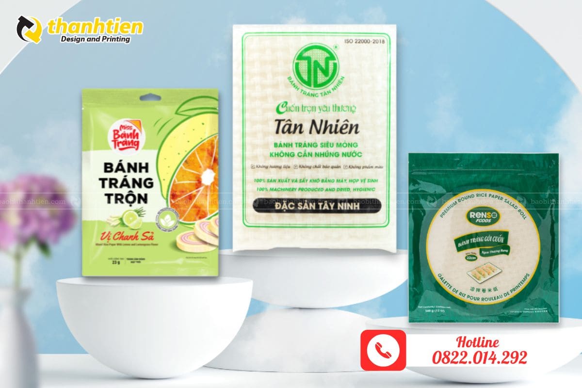 Bao bì màng ghép đựng bánh tráng