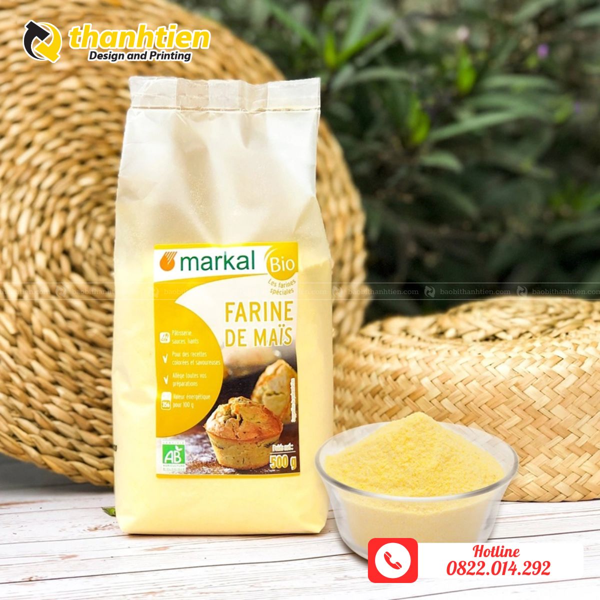 Túi xếp hông đựng bột bắp