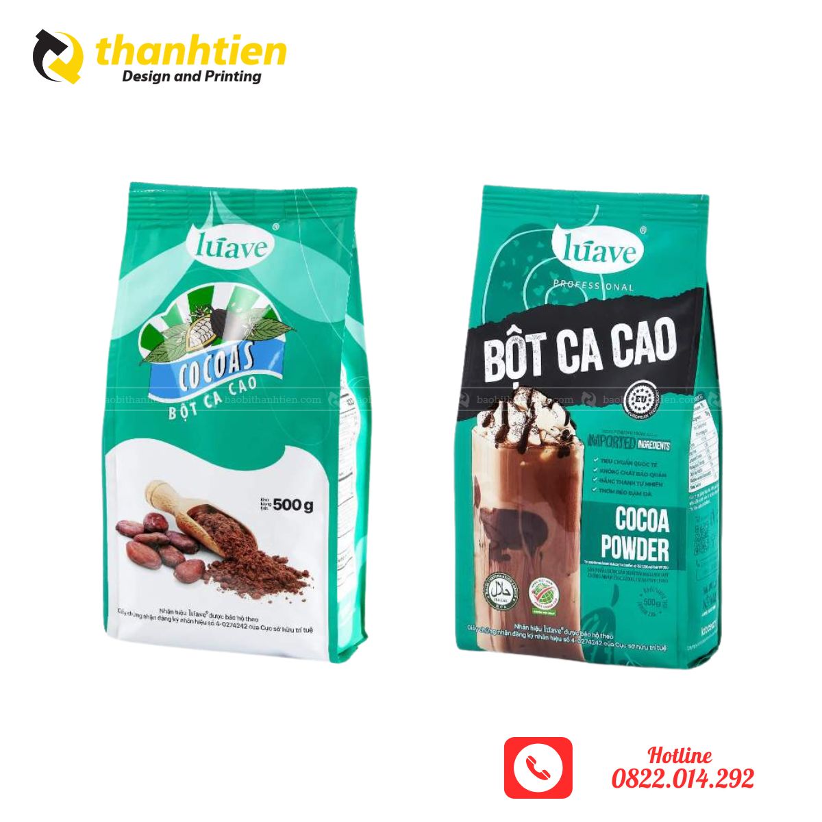 Túi zip 8 cạnh đáy đứng đựng bột