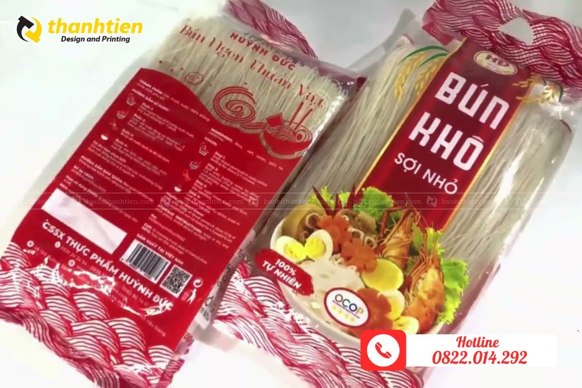 In ấn bao bì đựng bún khô chất lượng