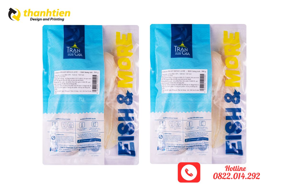 Đặt in bao bì đựng cá basa giá rẻ, chất lượng