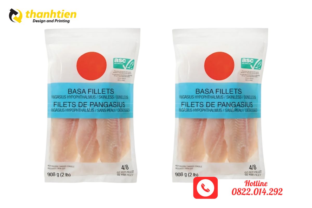 Bao bì túi nilon đựng cá basa
