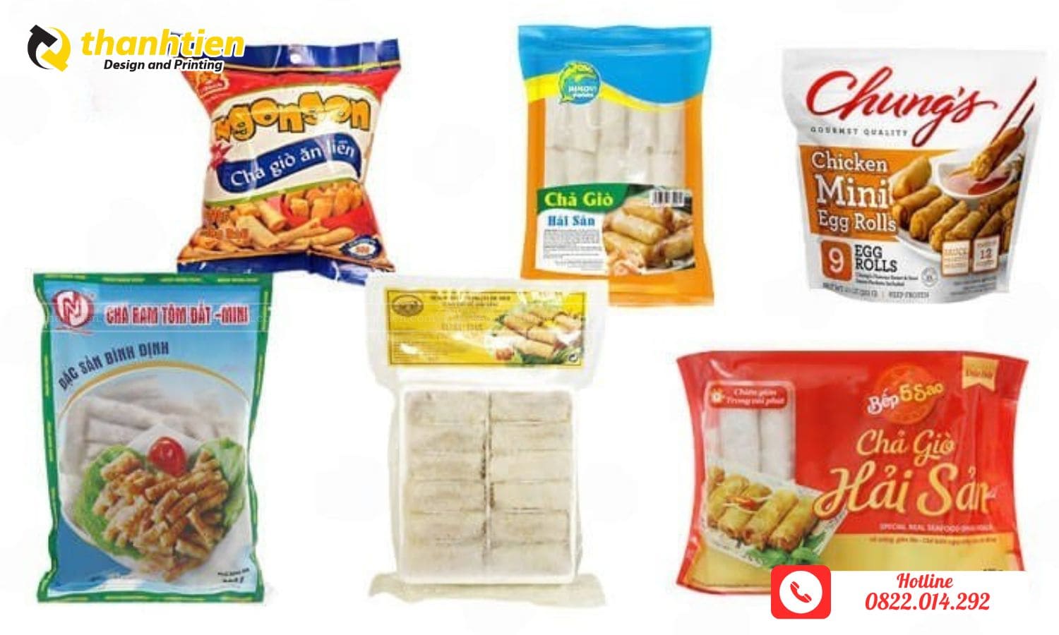 Bao bì đựng chả lụa, chả giò