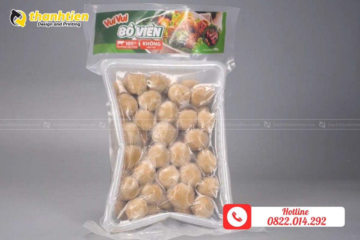 Bao bì đựng bò viên hút chân không
