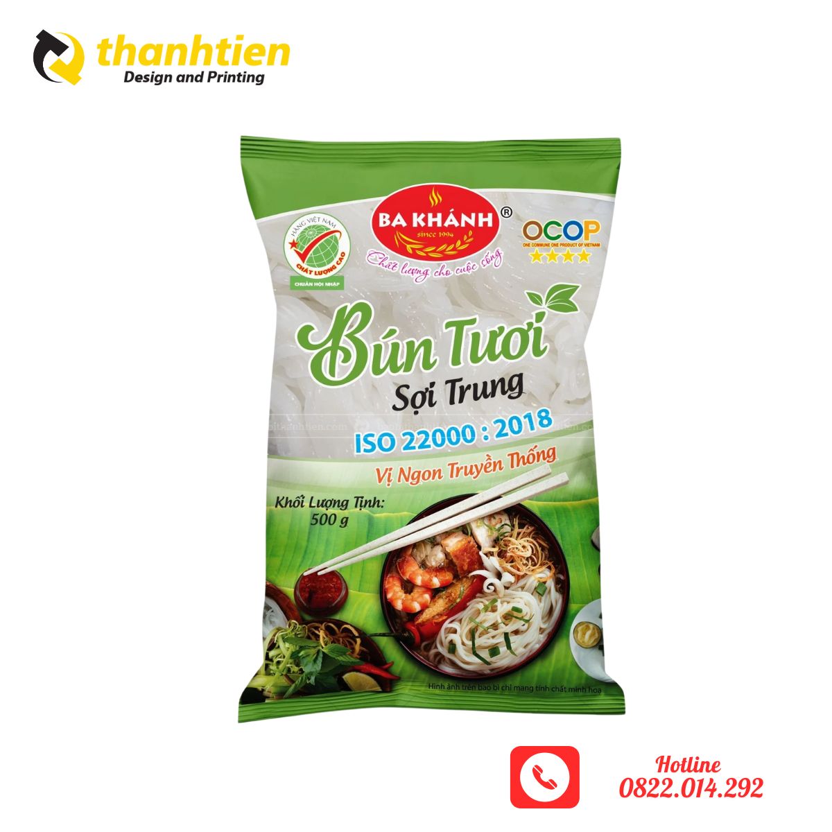 Bao bì đựng bún tươi đẹp