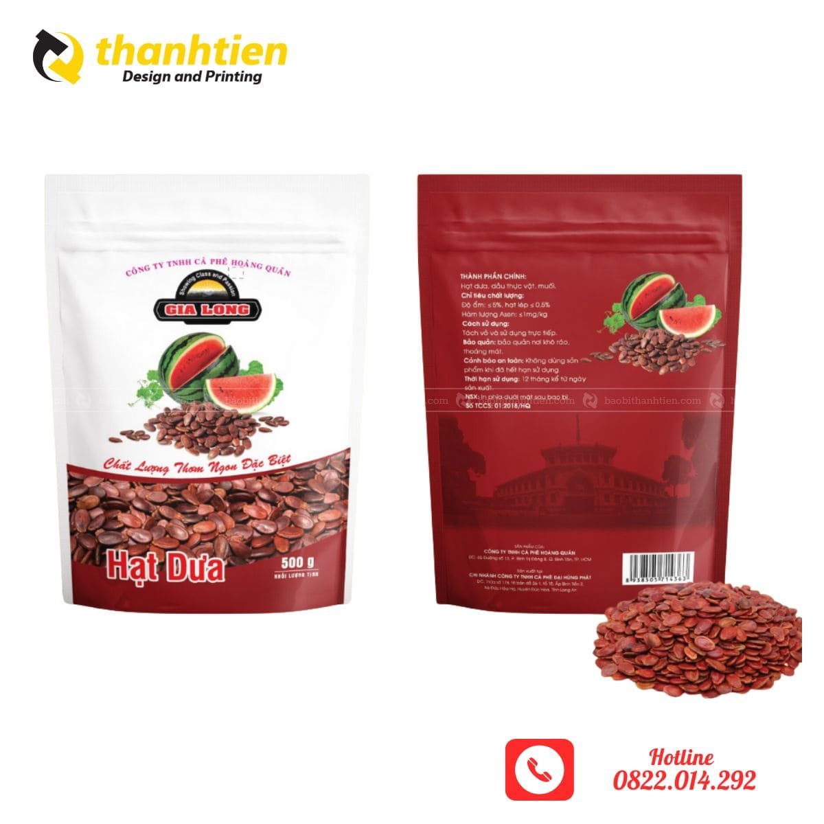 Bao bì đựng hạt đưa tại Thành Tiến