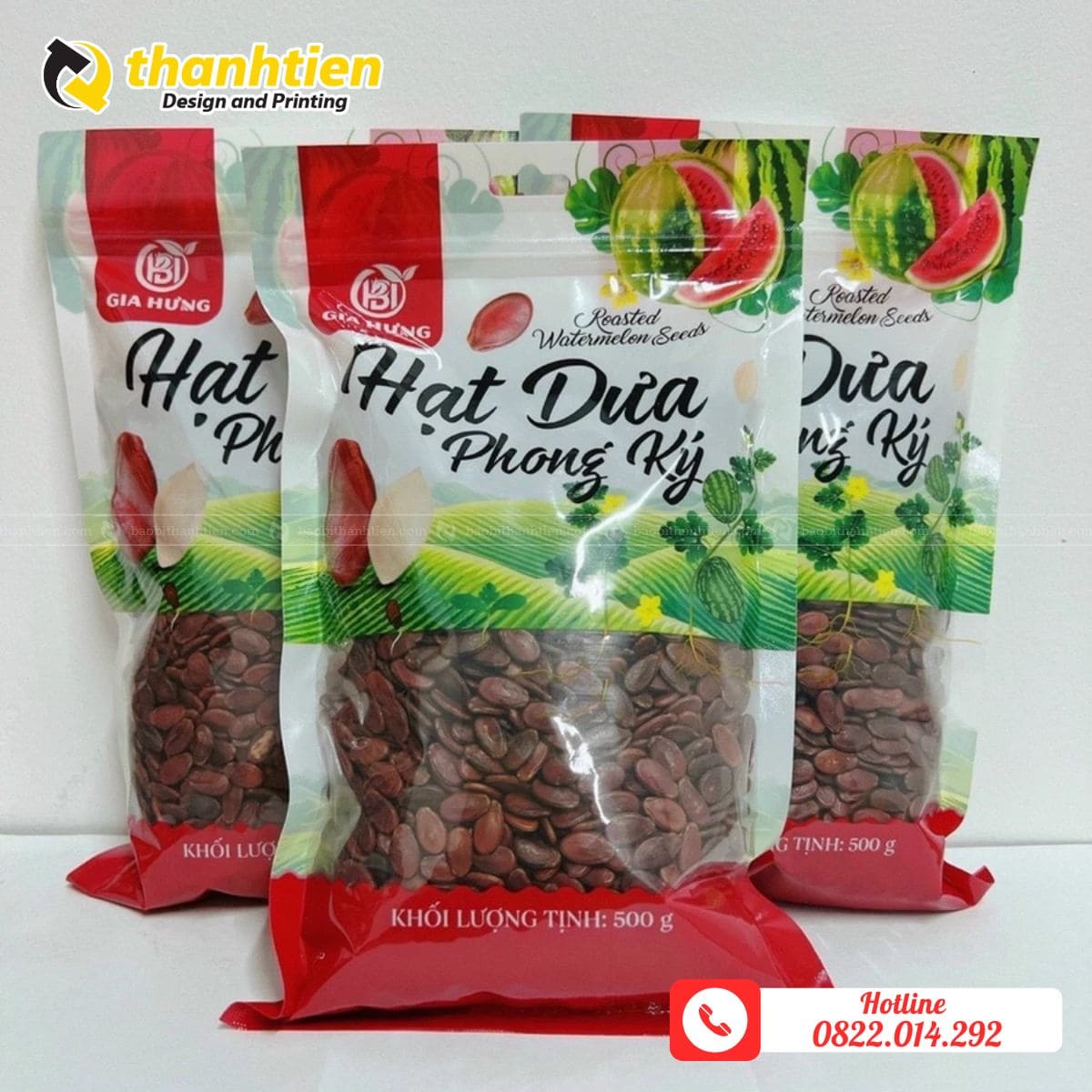 Thiết kế bao bì hạt dưa đẹp