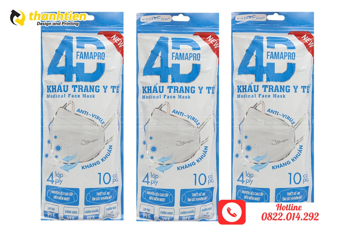 bao bì đựng khẩu trang chất lượng