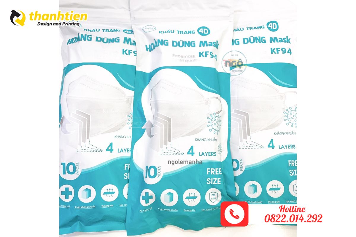 In ấn trên bao bì đựng khẩu trang