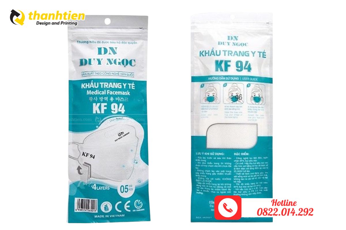 bao bì đựng khẩu trang giá sỉ