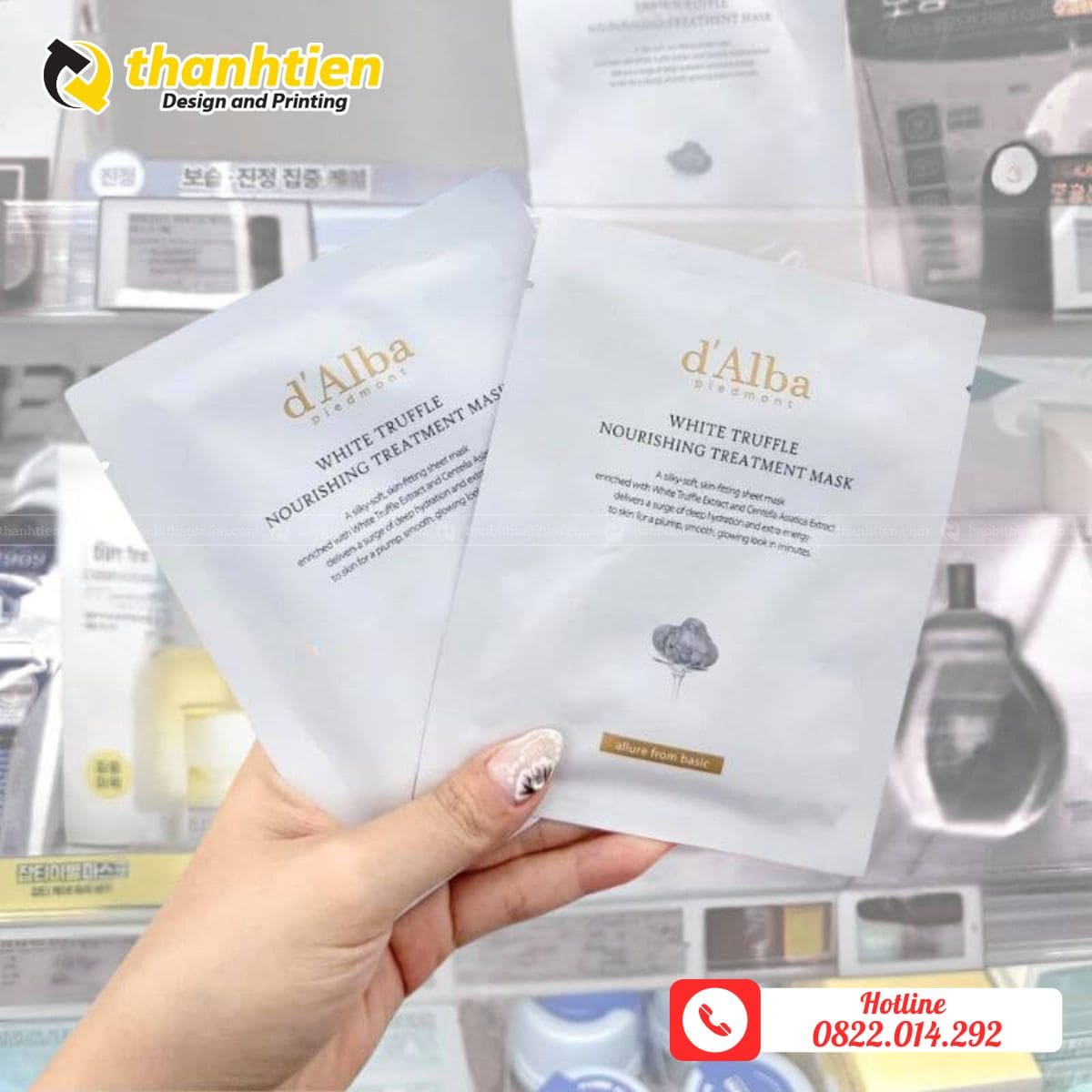 Bao bì dùng để đựng mặt nạ mỹ phẩm