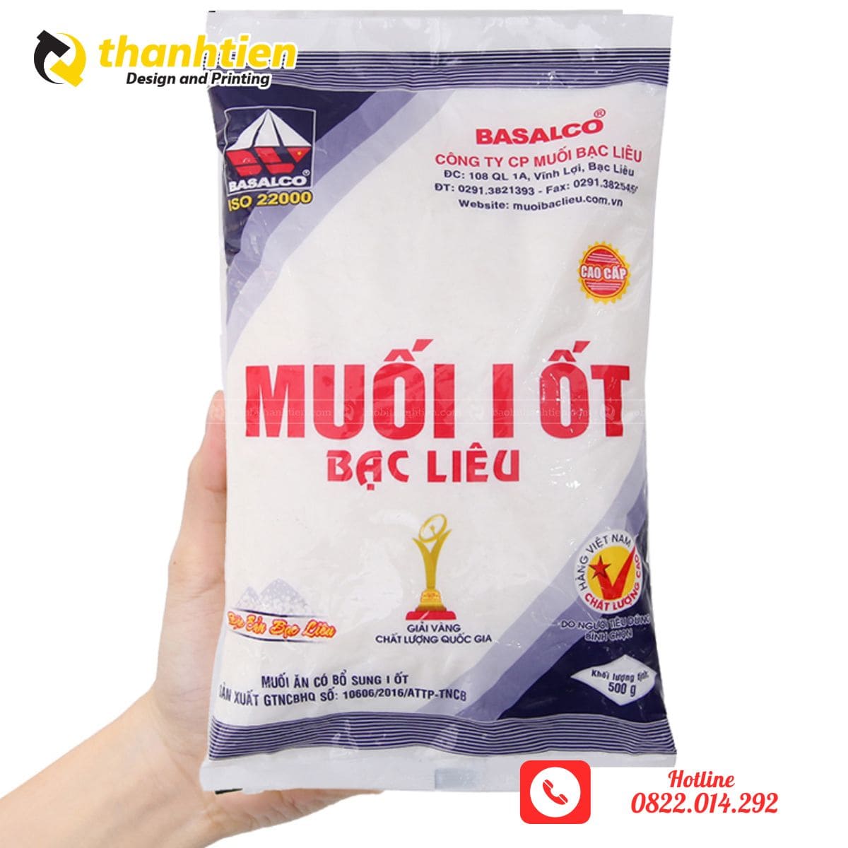 Bao bì đựng muối với chất liệu nhựa PE