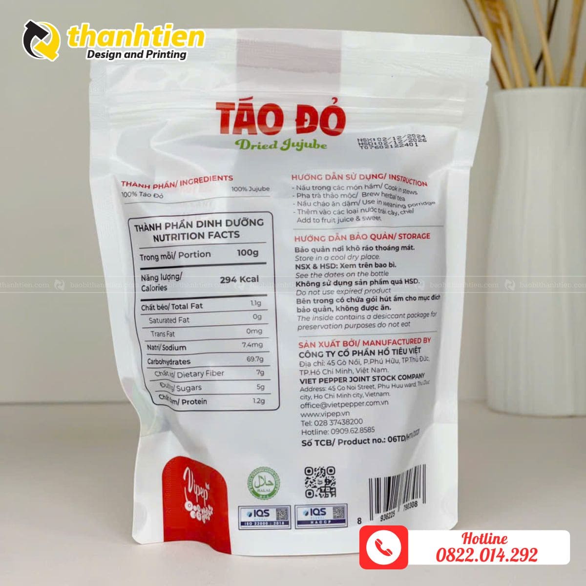 Bao bì đựng táo đỏ uy tín