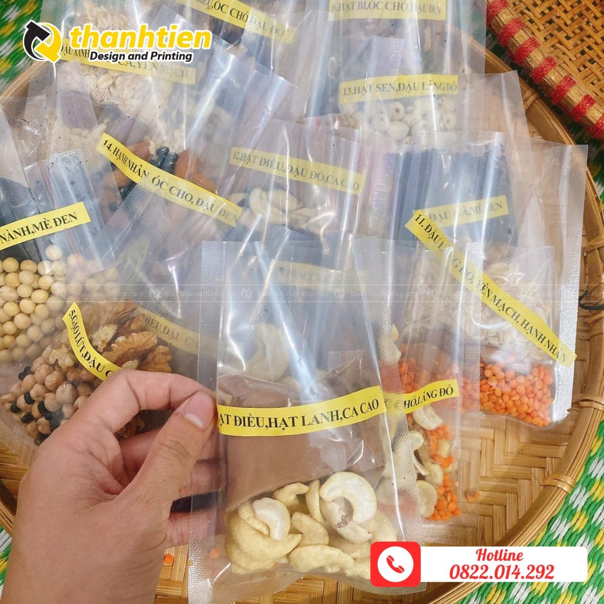 Túi hút chân không đựng hạt dinh dưỡng