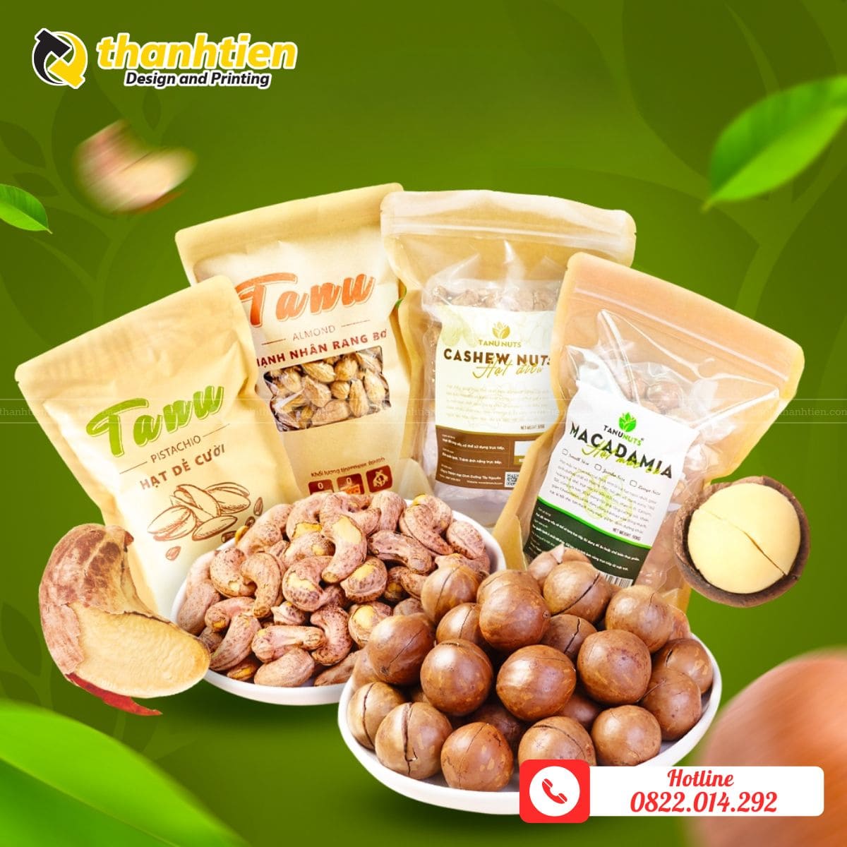 Túi zip giấy đựng hạt dinh dưỡng