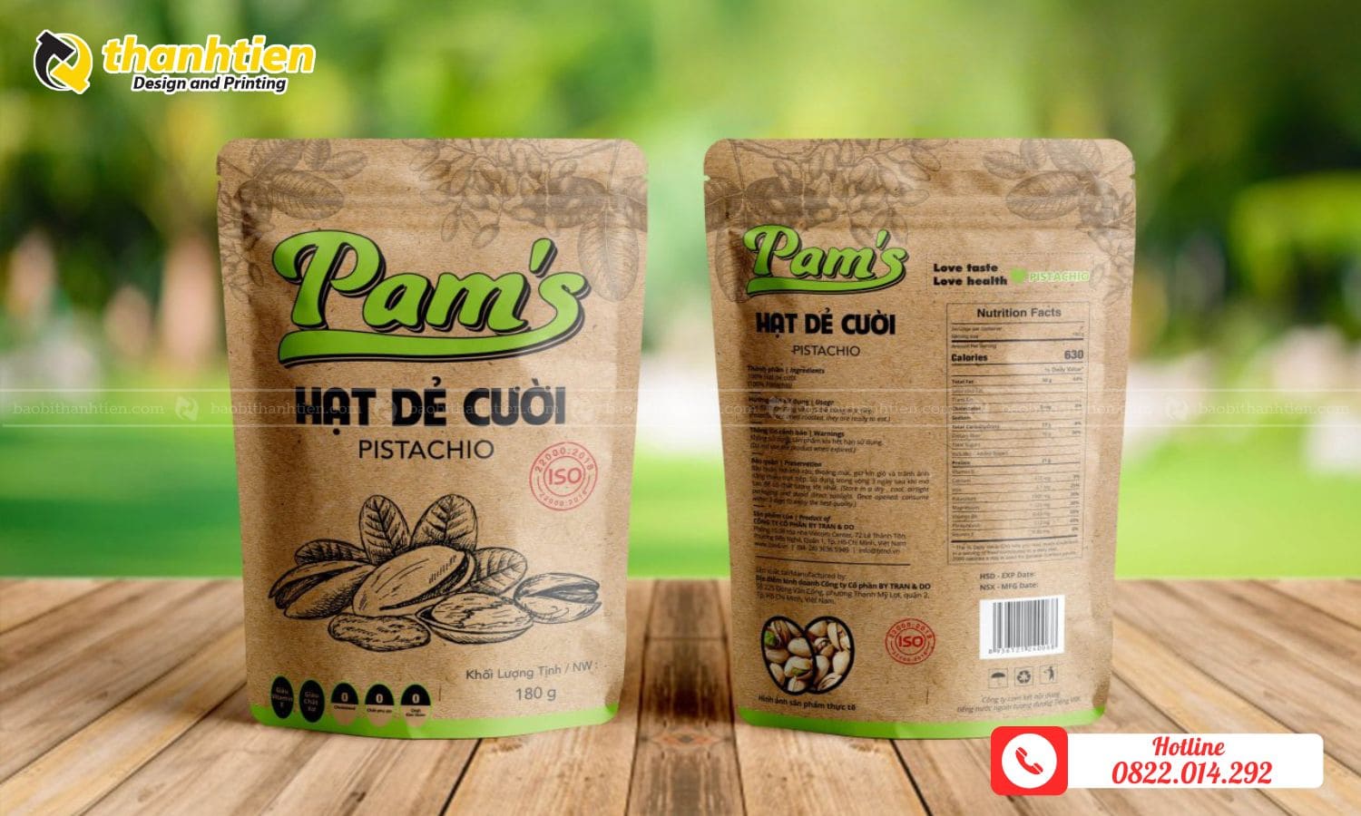 Bao bì giấy đựng hạt dẻ cười