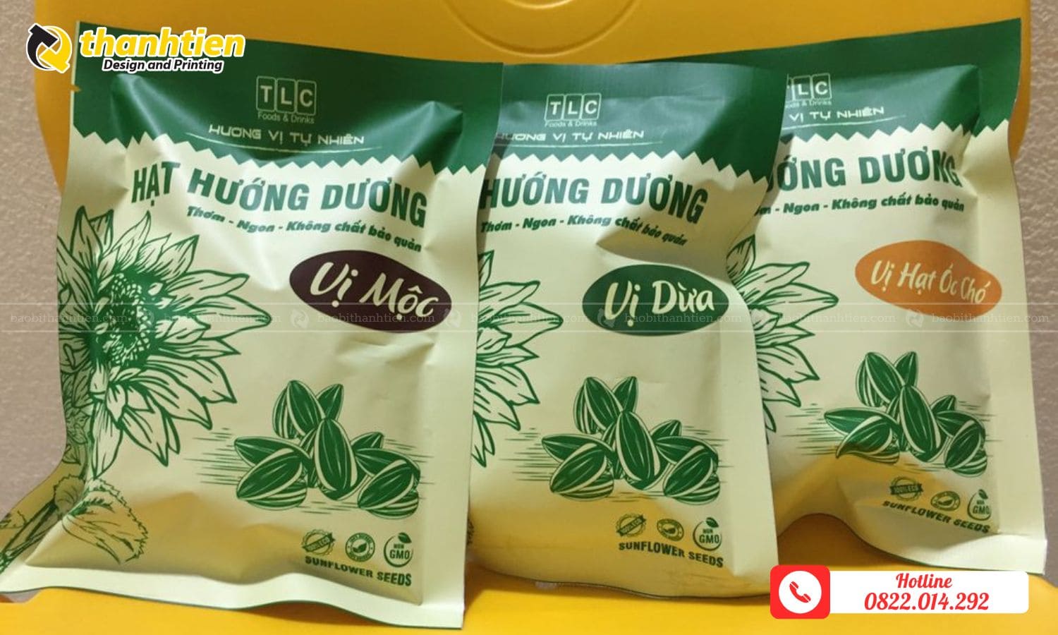 Túi ép biên đựng hạt hướng dương