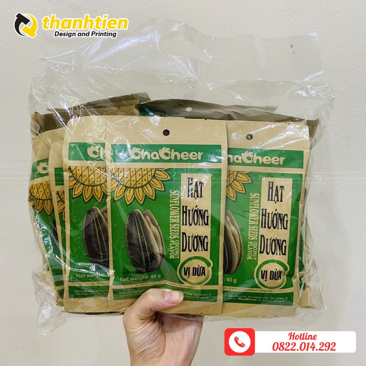 Bao bì đựng hạt hướng dương ép biên