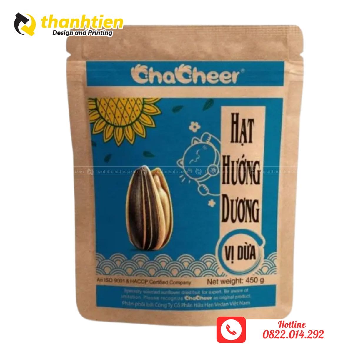 Túi zip đựng hạt hướng dương