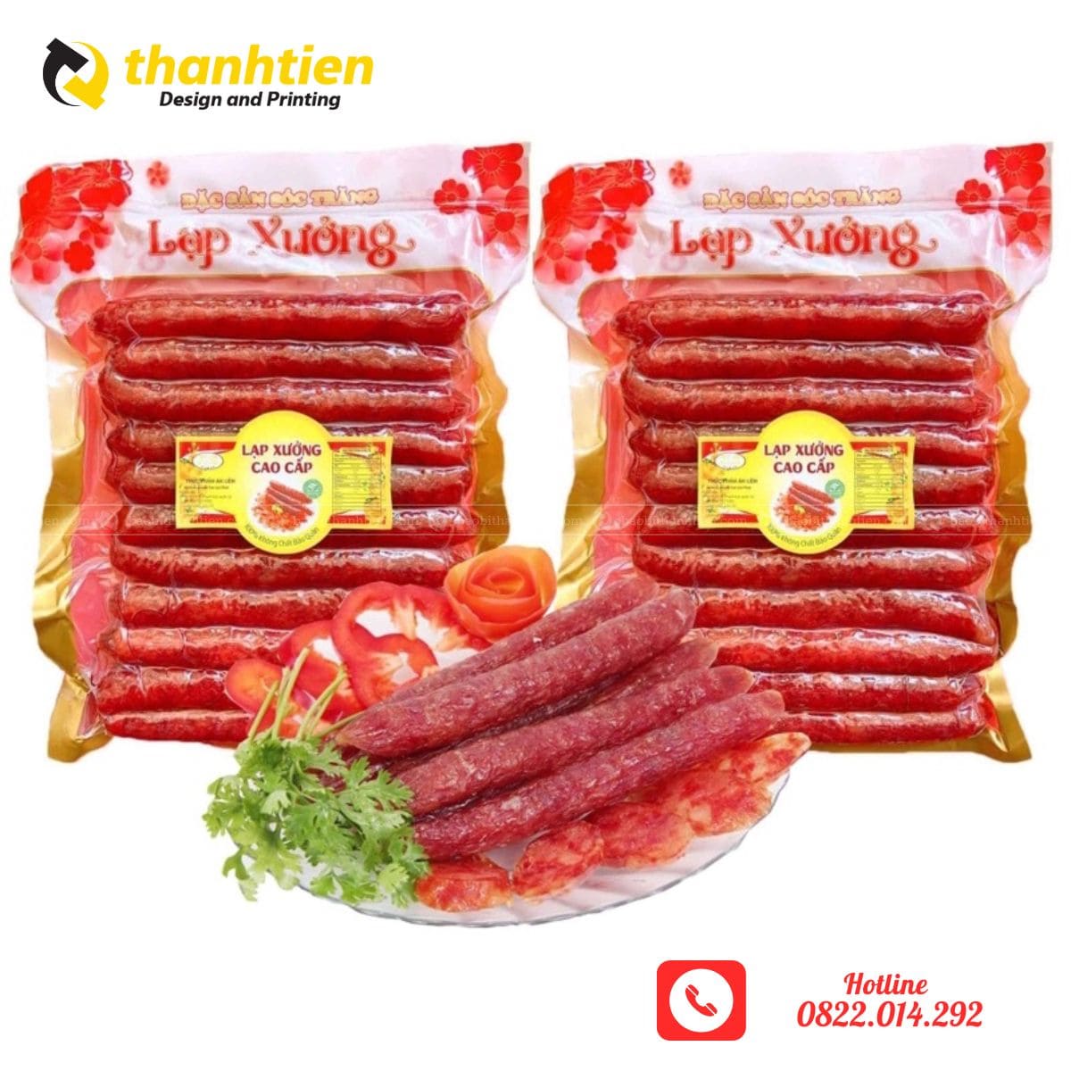 Bao bì lạp xưởng đa dạng kích thước