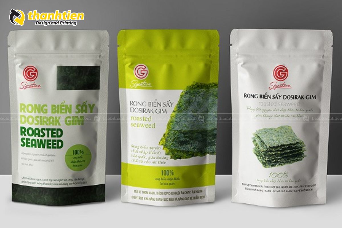 Mẫu bao bì đựng rong biển