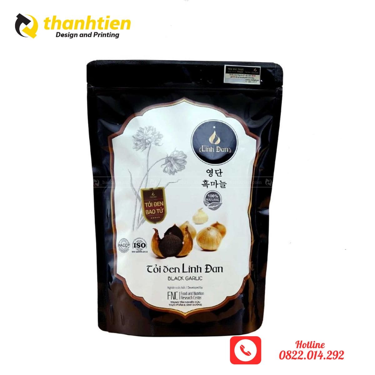 Bao bì túi zip đựng tỏi đen
