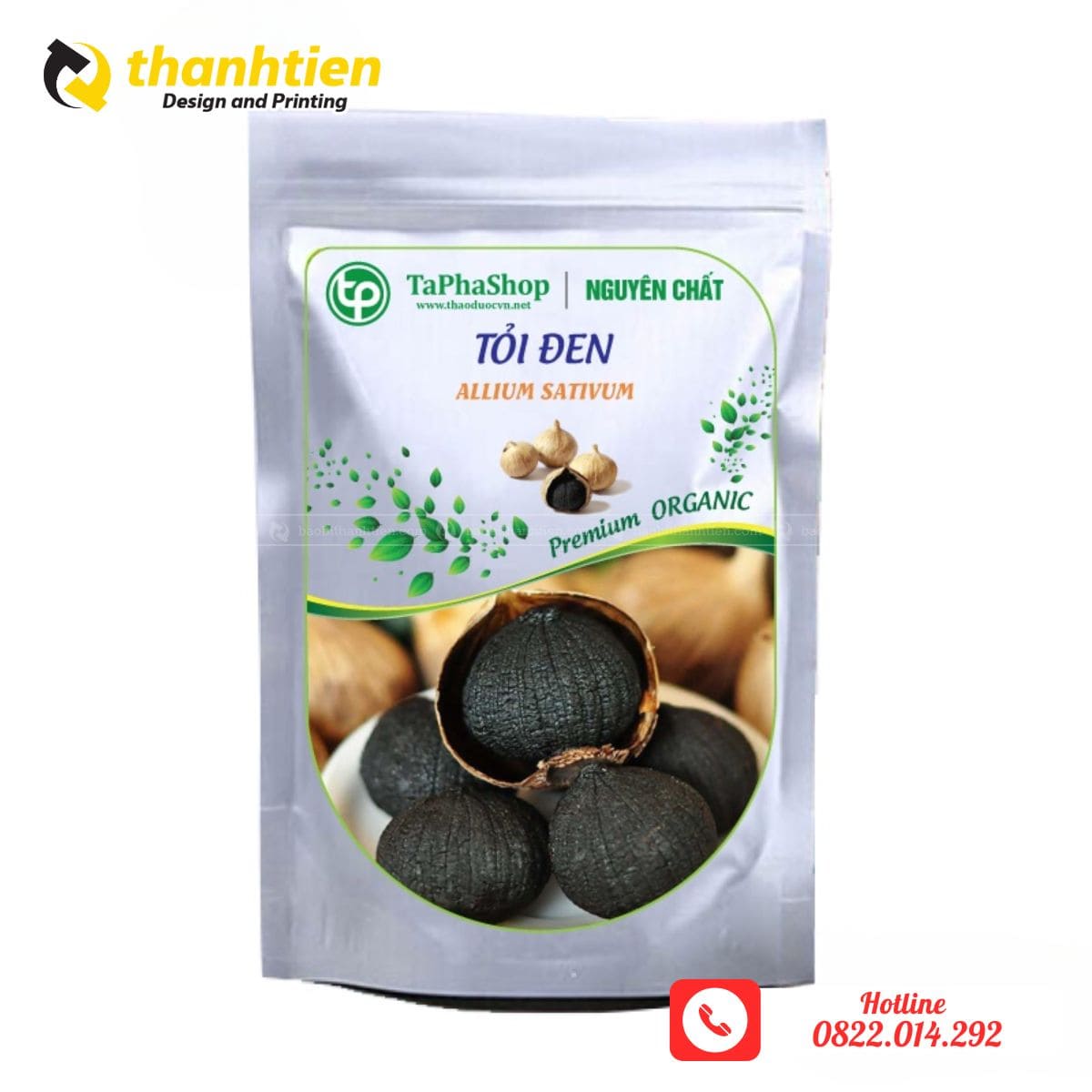 Túi zip bạc đựng tỏi đen
