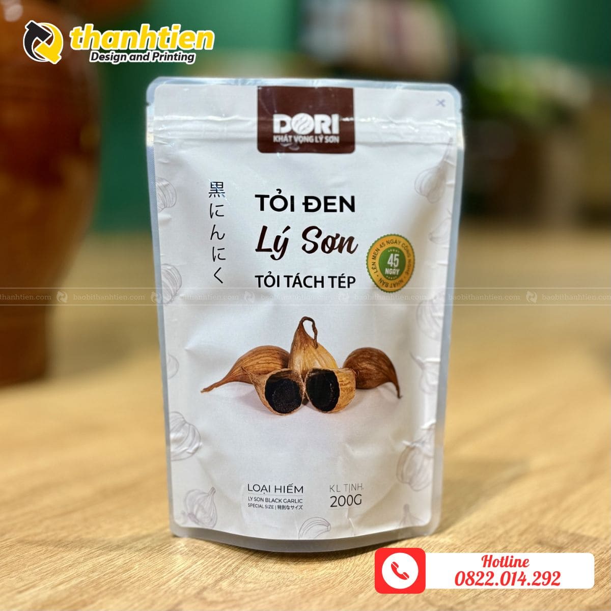 Túi zip đựng tỏi đen