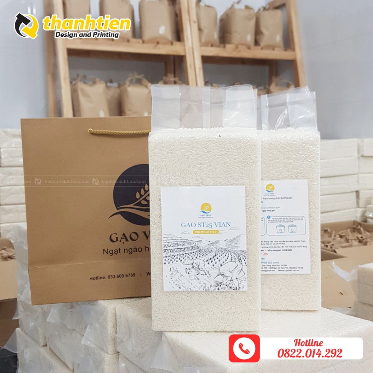 Túi hút chân không đựng gạo
