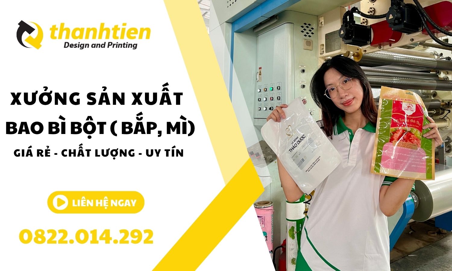 Xưởng sản xuất bao bì bột theo yêu cầu của khách hàng