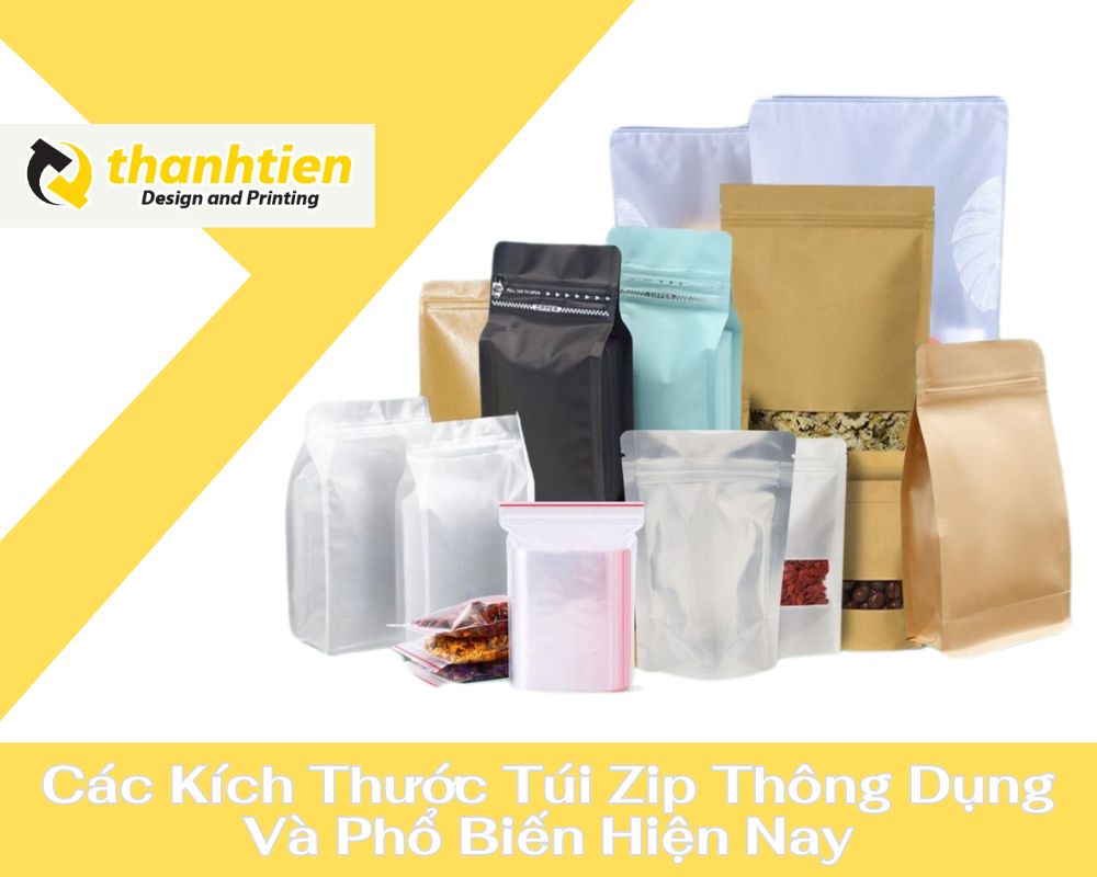 Các Kích Thước Túi Zip Thông Dụng Và Phổ Biến Hiện Nay