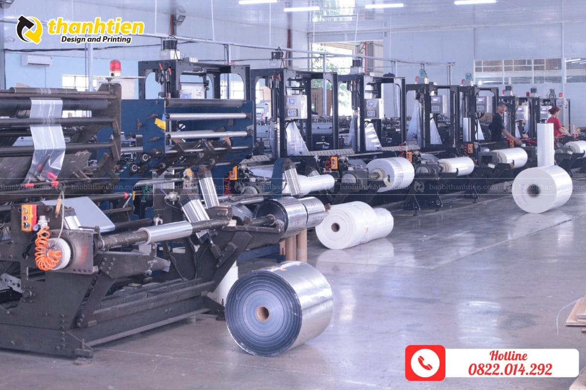 Quy trình sản xuất túi OPP tại xưởng in bao bì Thành Tiến