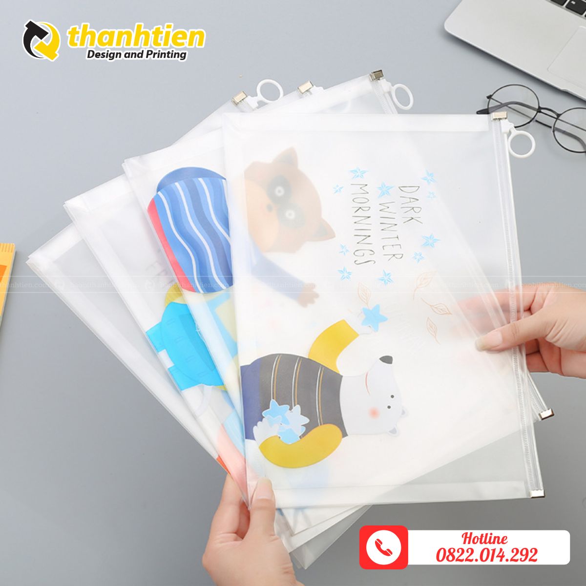 Bao bì túi zip đựng bút