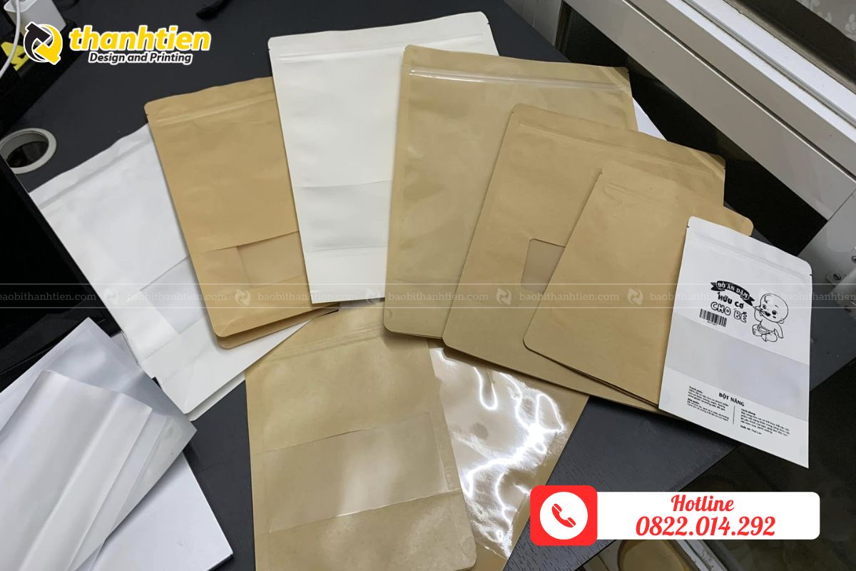 Mua túi zip giấy kraft giá sỉ - chất lượng
