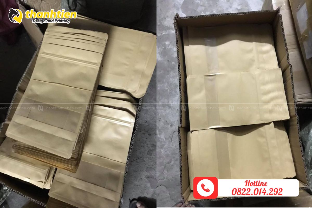 Túi zipper giấy kraft