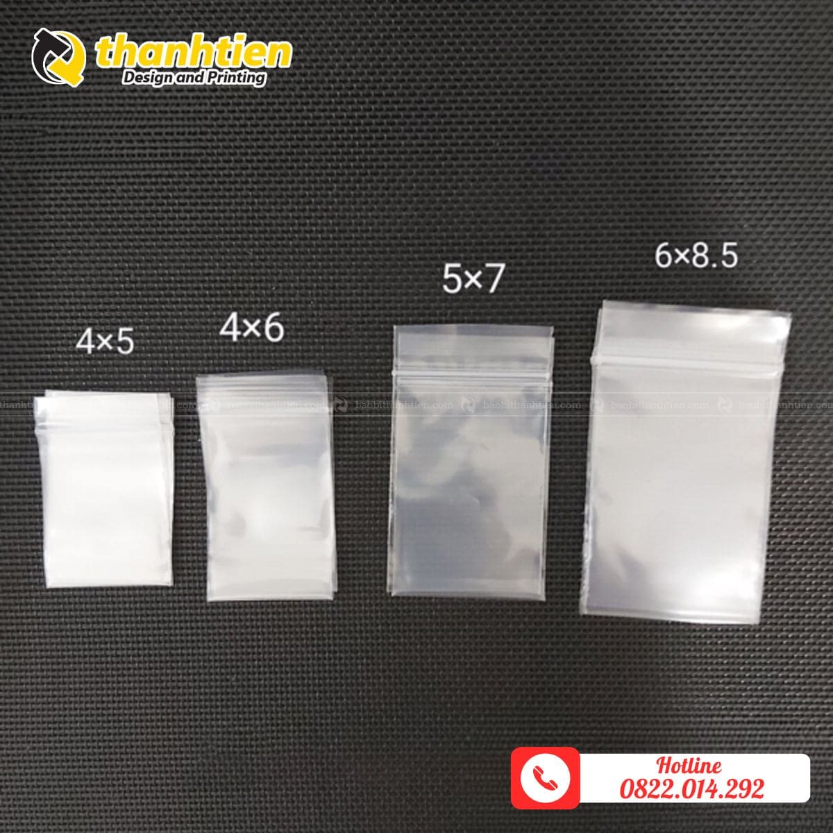 Túi zip mini đa dạng kích thước