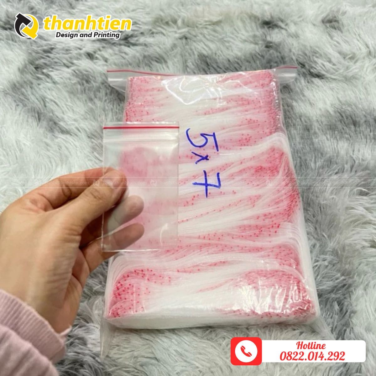 tui zip mini size nhỏ 5x7cm