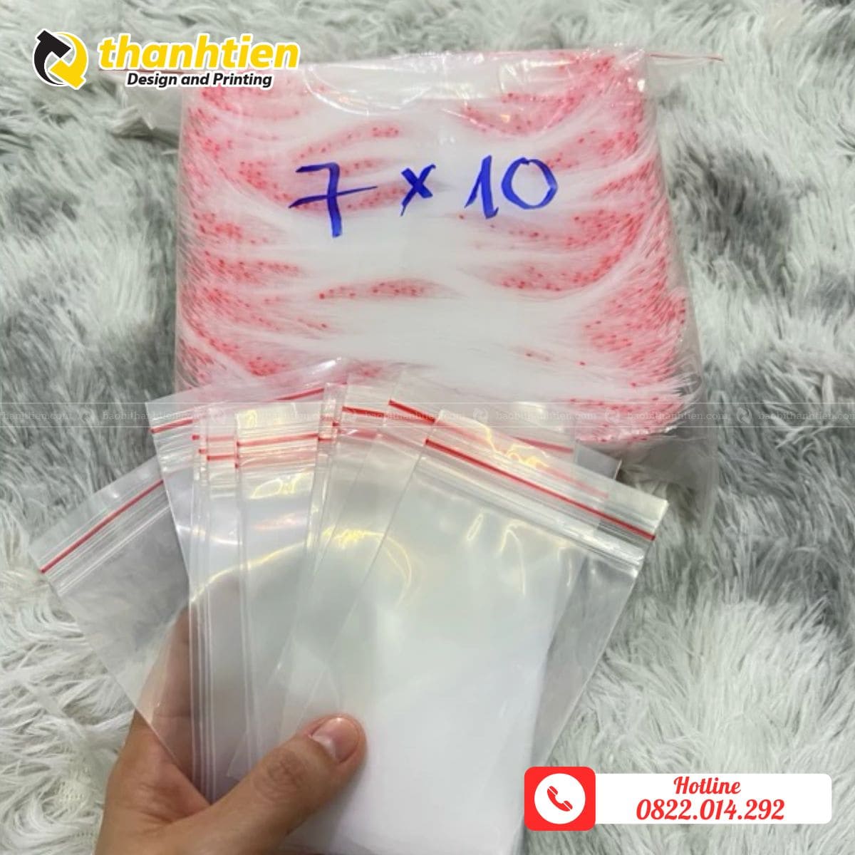 tui zip mini size nhỏ 7x10cm