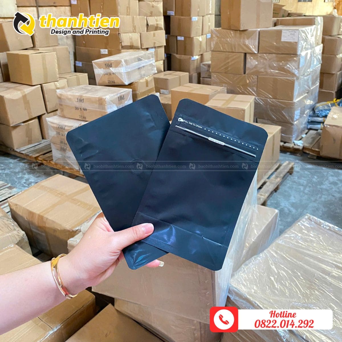 Túi zip màu đen giá sỉ tận xưởng