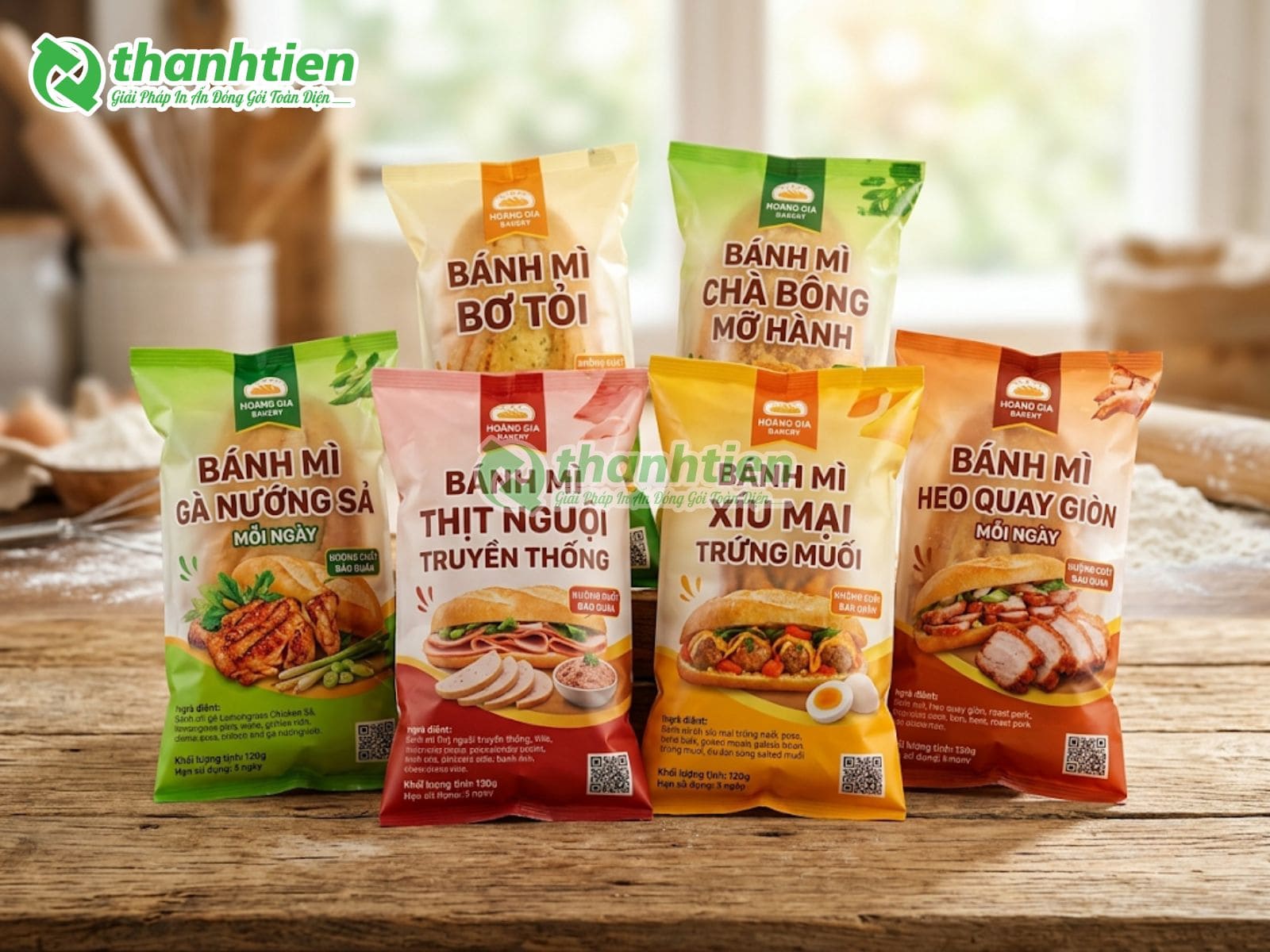 Bao bì bánh mì tươi trong suốt chất lượng cao, giữ bánh mì ngon và giòn lâu
