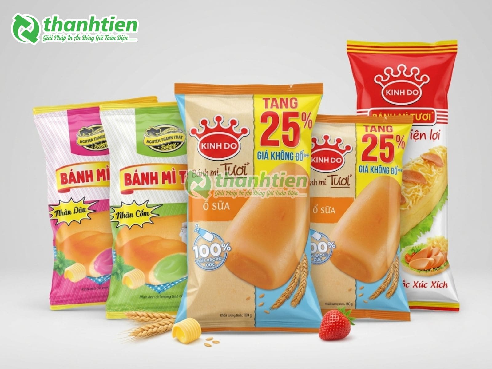 Bao bì xanh cho dòng bánh mì hữu cơ cao cấp
