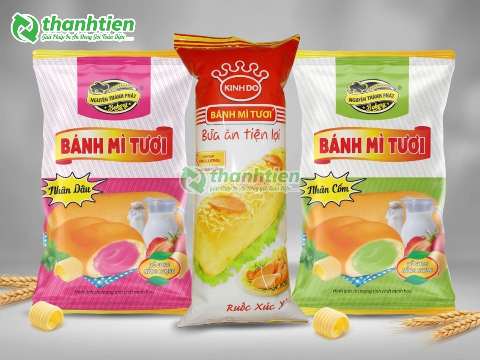 In ấn thông tin trên bao bì bánh mì tươi đẹp theo yêu cầu